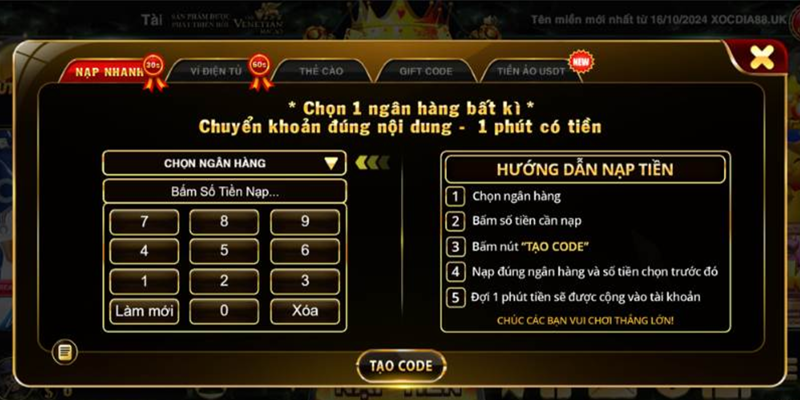 Khám phá phương thức thanh toán nạp/rút tiền tại Lulu88